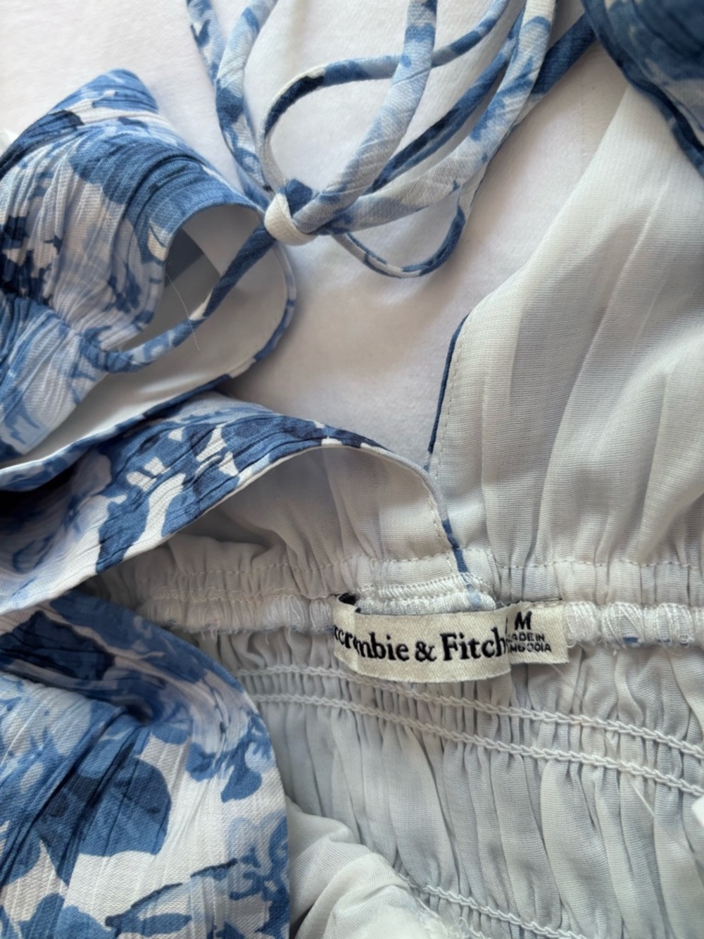 Abercrombie & Fitch Blue Floral Maxi Dress - Medium (NWT) - Picture 5 of 5